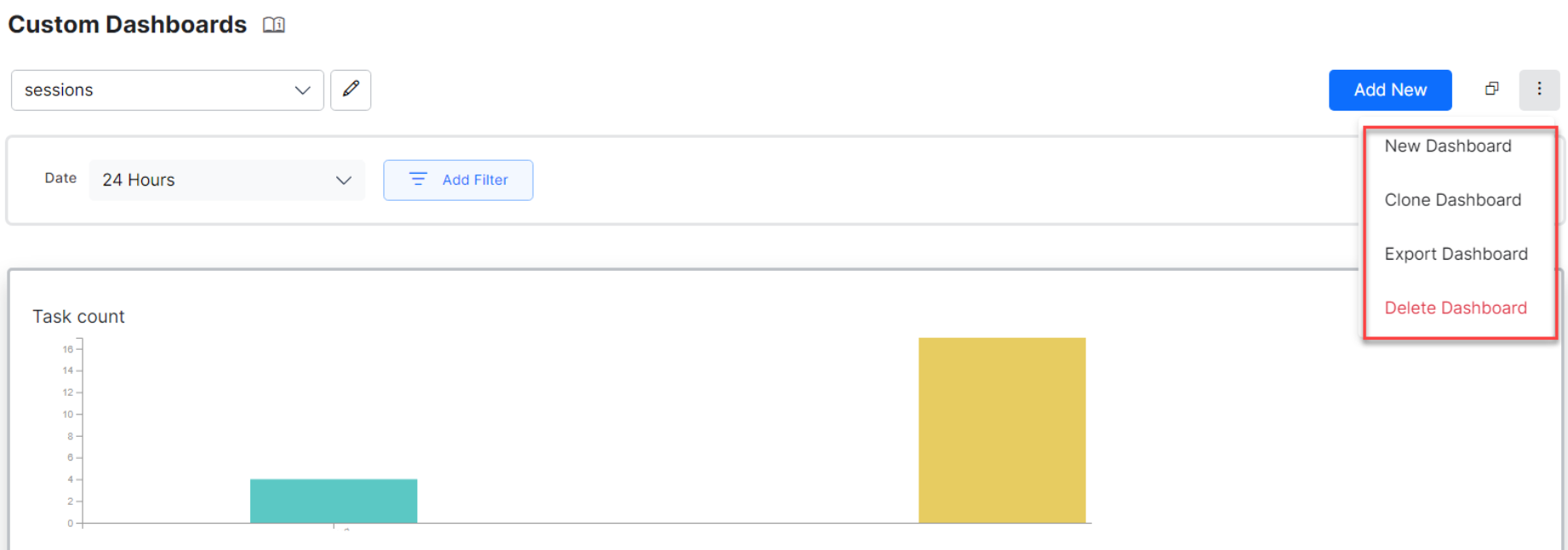 Add Custom Dashboard Add Custom Dashboard