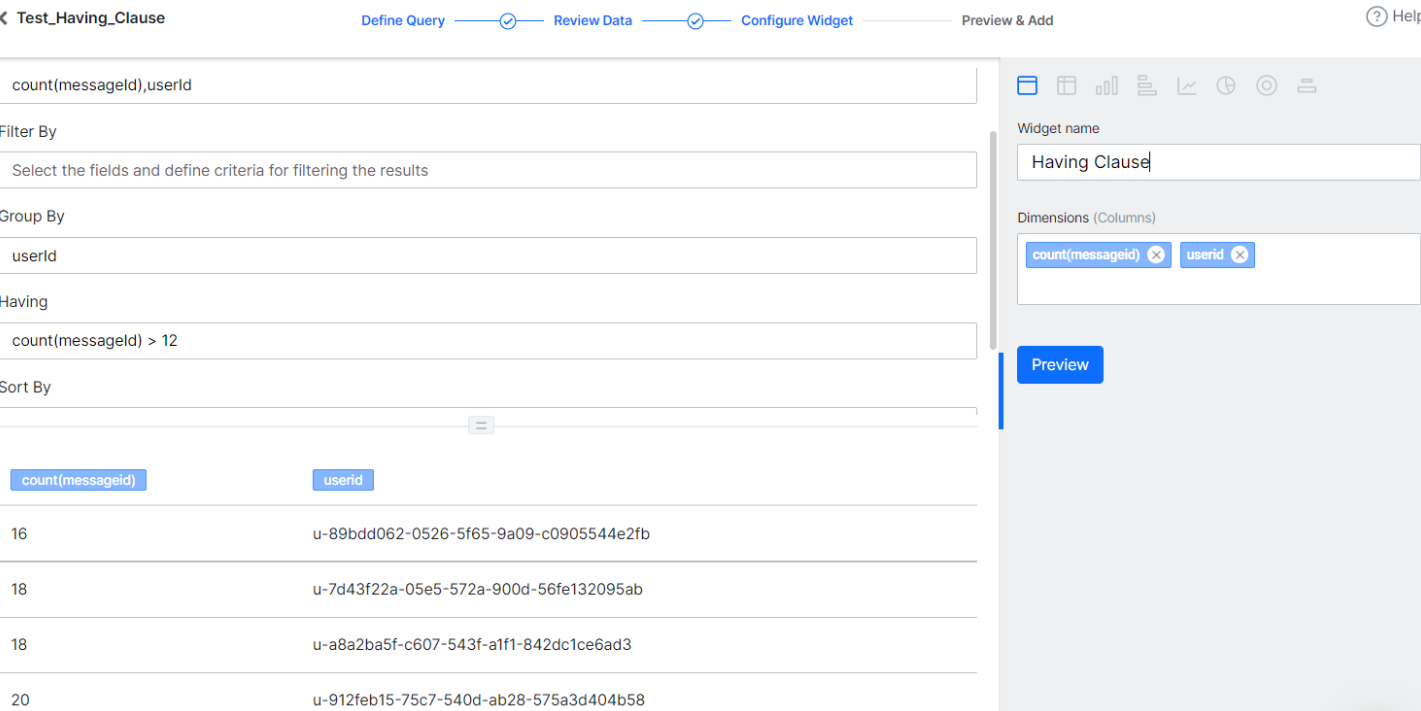 Filter the Mesage Using Having Clause 2 Filter the Mesage Using Having Clause 2