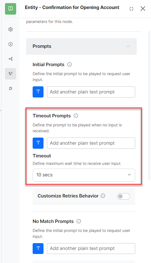 Timeout Prompts Timeout Prompts