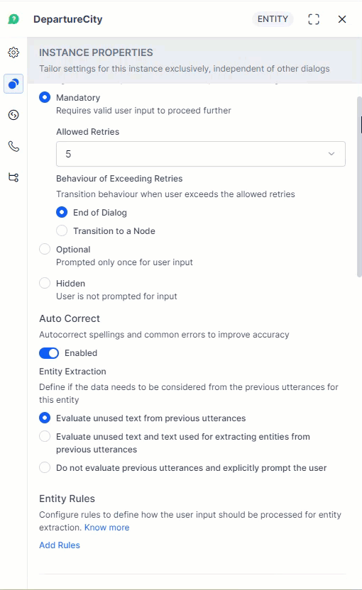 Entity node - Behavior on exceeding retry count