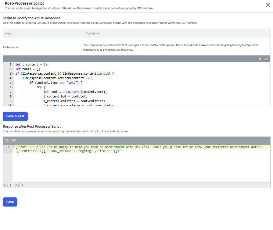 Post-Processor Script