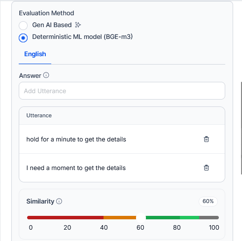Answer Utterances and Similarity Answer Utterances and Similarity